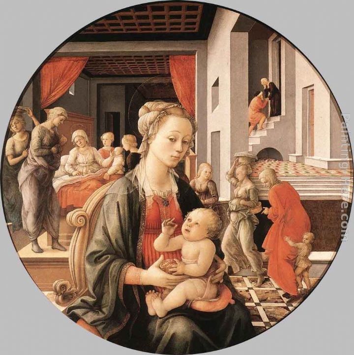 Fra Filippo Lippi Virgin with the Child and Scenes from the Life of St Anne